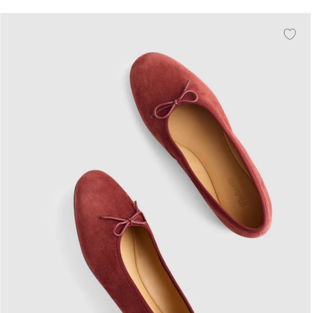 NWT Madewell The April Ballet Flats Burgundy